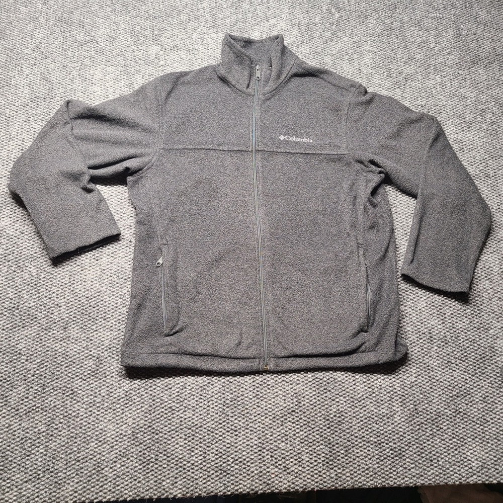 Columbia Mens Steens Mountain Full Zip Fleece Jacket Gray Size M 2916